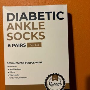 Diabetic Unisex Ankle Low Cut Socks Size L
